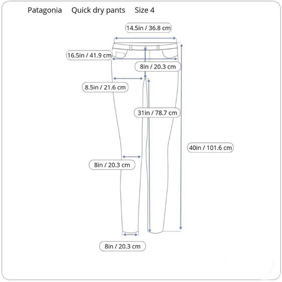 PATAGONIA size 4 Rock Craft roll up pants Ash Tan athletic hiking pants pockets - Picture 4 of 16